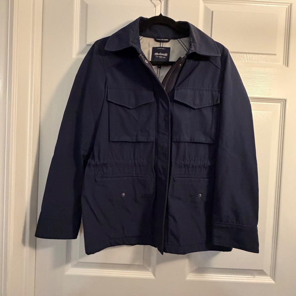 Madewell Utility Field Jacket Navy Blue Small B9380 Minimalist Casual Outdoor